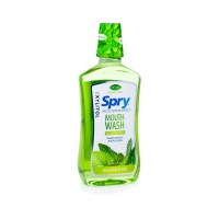 Apa de gura naturala cicatrizanta SPRY plante de menta – fara alcool, 473 ml.