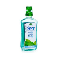 Apa de gura naturala pentru respiratie proaspata SPRY menta de munte – fara alcool, 473 ml.