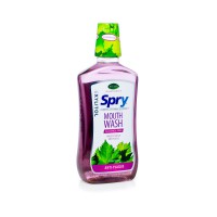 Apa de gura naturala anti placa SPRY struguri – fara alcool, 473 ml.
