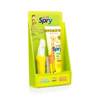 Set periuta de dinti + gel SPRY gingii/dinti copii, capsuni&banane, 60 ml.