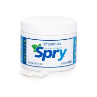 Guma de mestecat Spry, borcan cu 100 tablete, menta (peppermint)