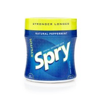 Guma de mestecat Spry Stronger Longer, borcan cu 55 tablete, menta (peppermint) Guma de mestecat Spry Stronger Longer, borcan cu 55 tablete, menta (peppermint)