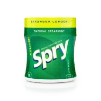 Guma de mestecat Spry Stronger Longer, borcan cu 55 tablete, menta creata (spearmint) Guma de mestecat Spry Stronger Longer, borcan cu 55 tablete, menta creata (spearmint)