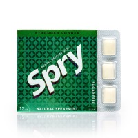 Guma de mestecat Spry Stronger Longer, folie cu 12 tablete, menta creata (spearmint)