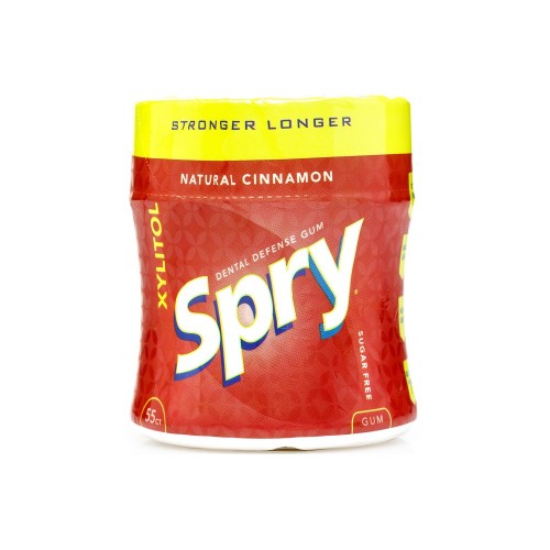 Guma de mestecat Spry Stronger Longer, borcan cu 55 tablete, scortisoara