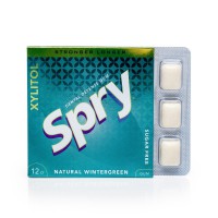 Guma de mestecat Spry Stronger Longer, folie cu 12 tablete, wintergreen