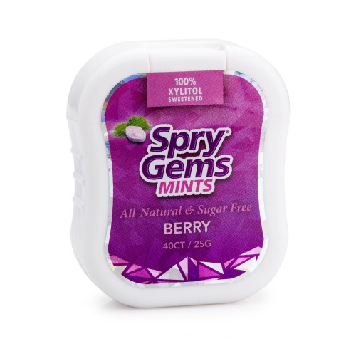 Mints Spry Gems fructe de padure, recipient cu 40 buc.