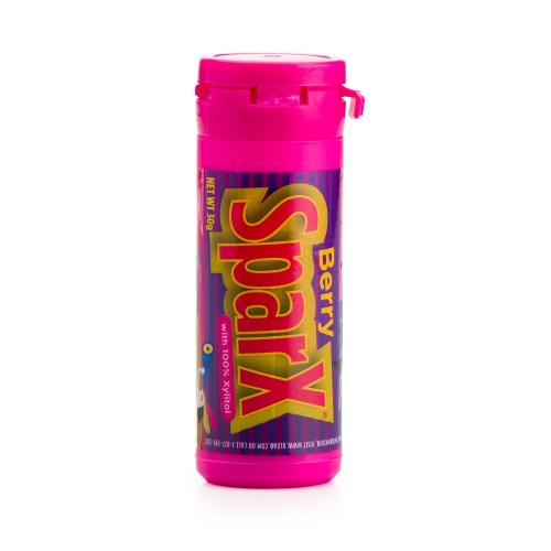 SparX, bomboane cu fructe de padure si xylitol, tub 30g.
